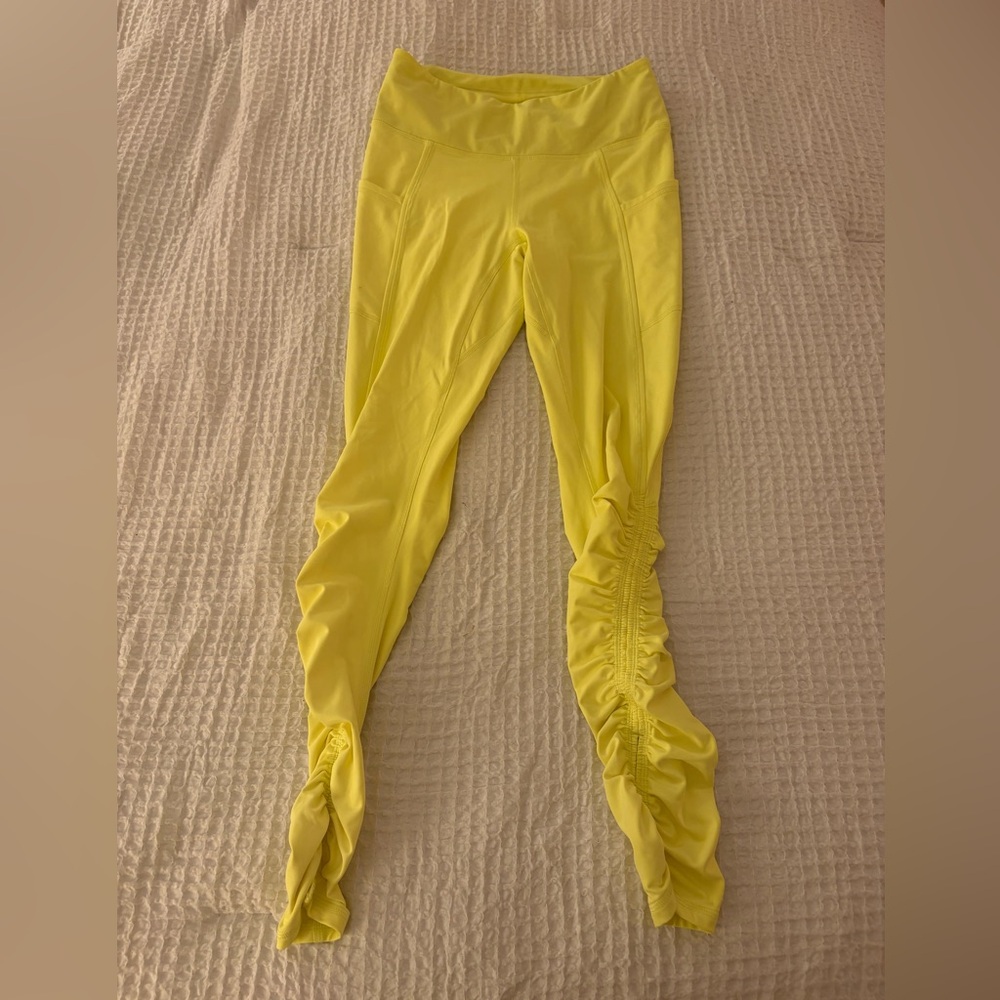 FP movement by Free People Neon Yellow scrunch leggings